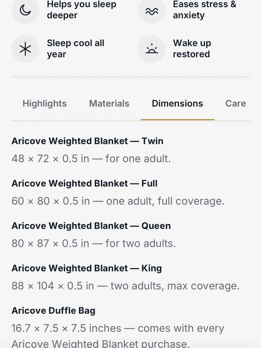 Aricove White Luxury Weighted Blanket Twin 8lb 48”x 72”